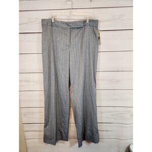 Nygard Collection Women's Gray & Black Pinstripe Wide Leg Dress‎ Pants Size 14